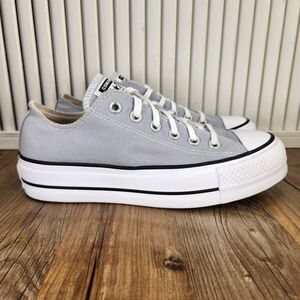 Converse Chuck Taylor All Star Lift Ox Low Womens Sz 8 Wolf Grey Platform Shoes